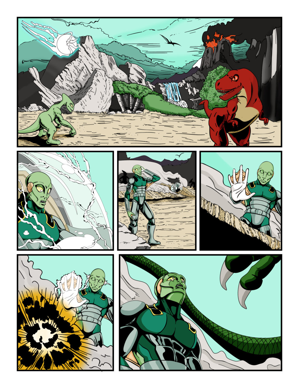 First Hero page 1 - comic book page